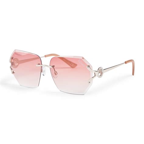 pink gucci diamond sunglasses|pink rimless sunglasses.